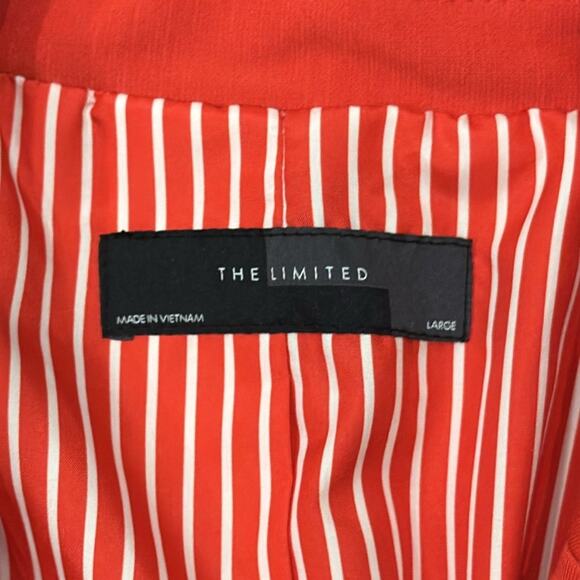 NWT The Limited Coral Red On Button Notch Collar Blazer Size L - Picture 5 of 9